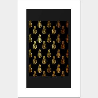 Golden Pineapple Posters and Art